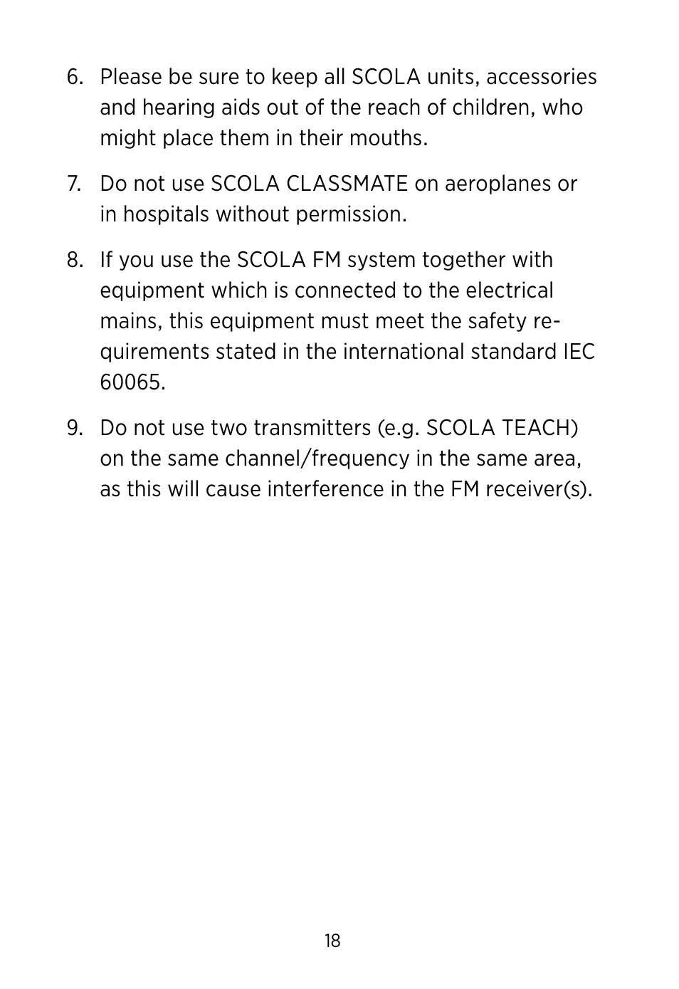 Widex SCOLA Classmate User Manual | Page 18 / 32