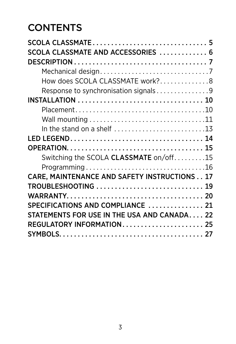 Widex SCOLA Classmate User Manual | Page 3 / 32