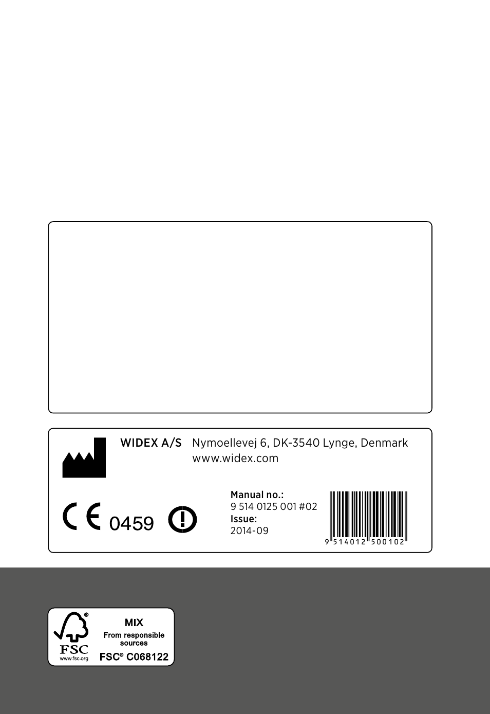 Widex SCOLA Classmate User Manual | Page 32 / 32