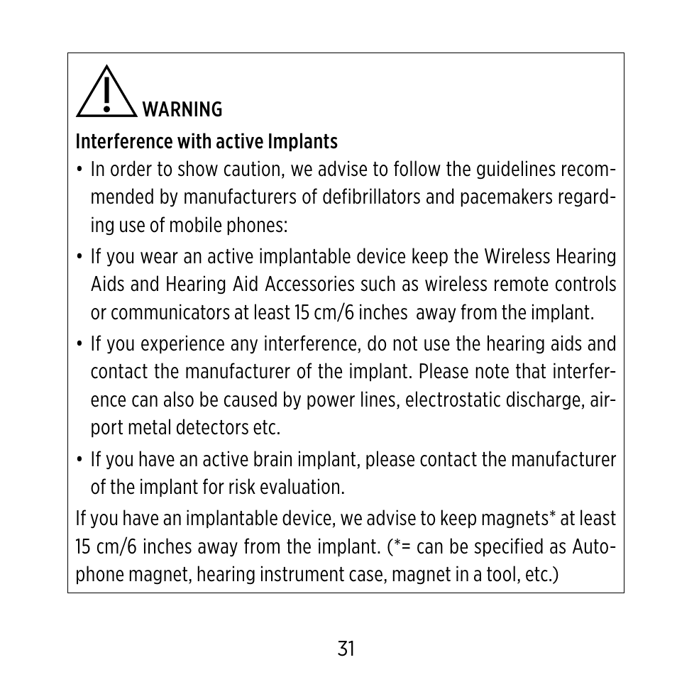 Widex CROS-FS User Manual | Page 31 / 48