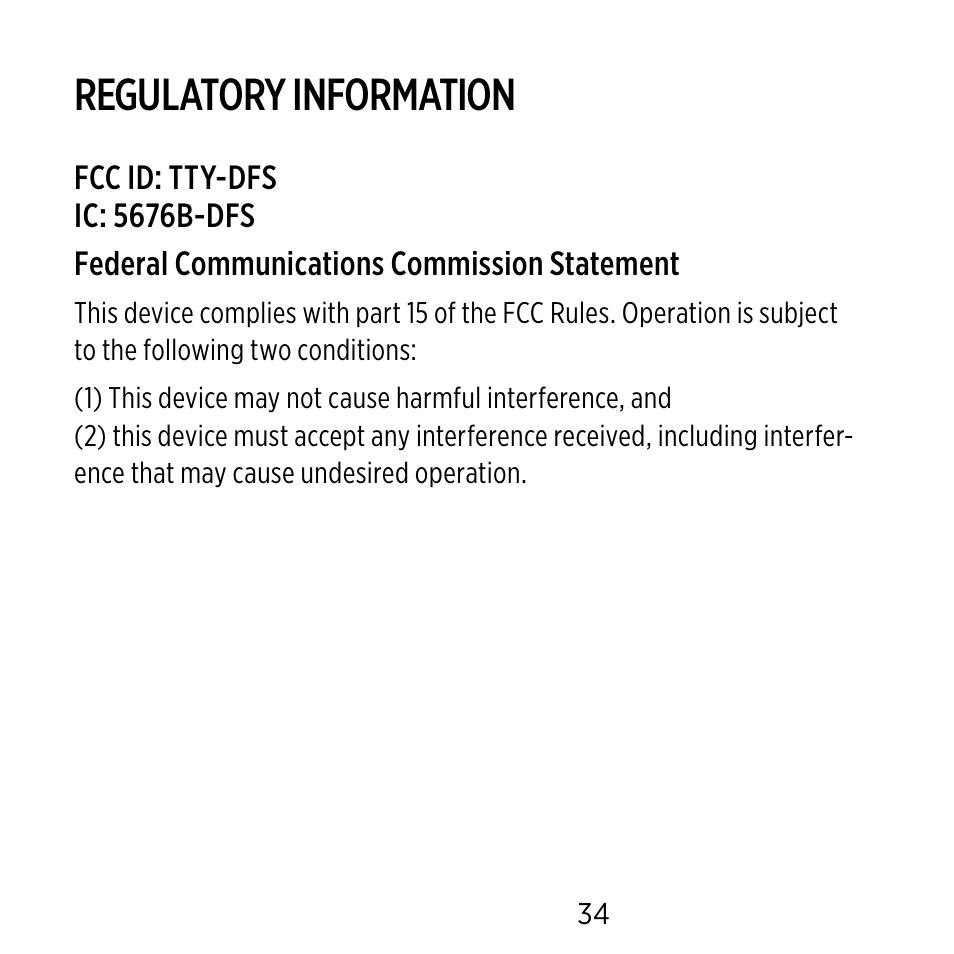 Regulatory information | Widex CROS-FS User Manual | Page 34 / 48
