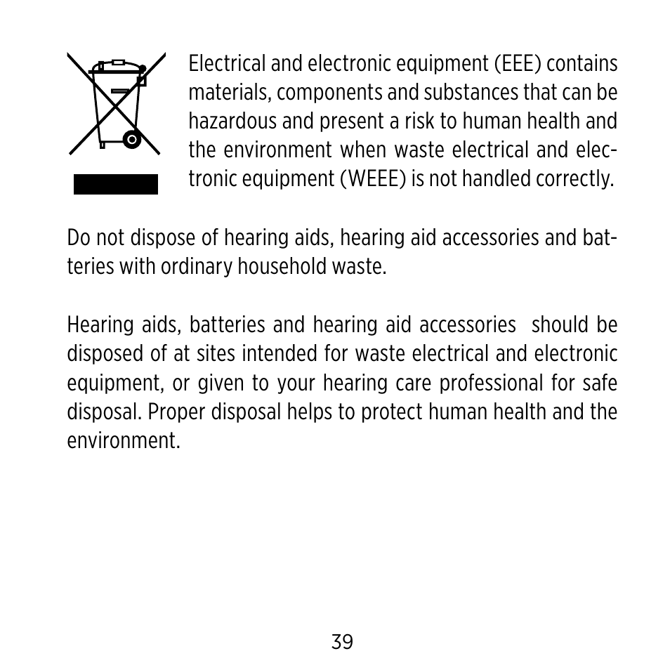 Widex CROS-FS User Manual | Page 39 / 48