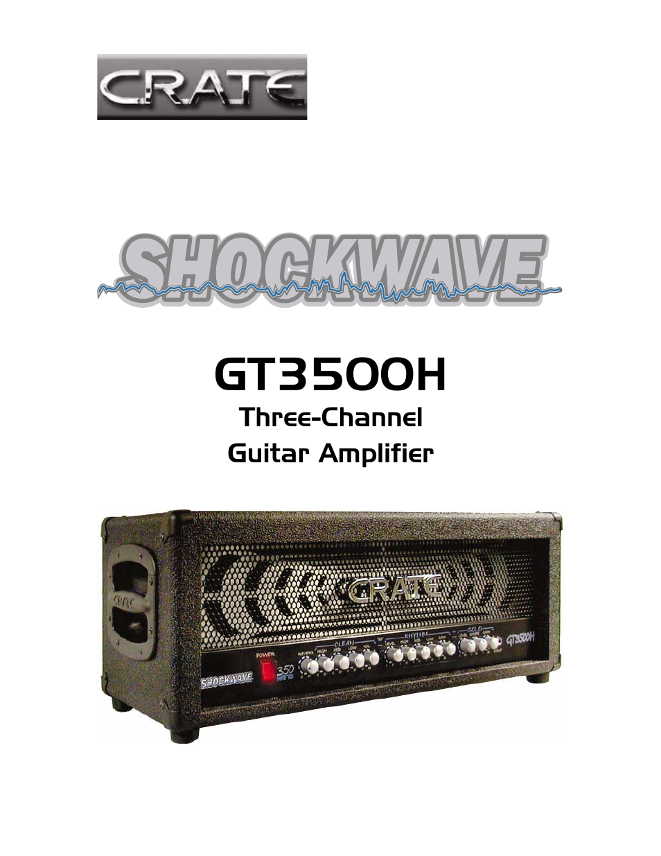 Crate Amplifiers SHOCKWAVE GT3500H User Manual | 8 pages