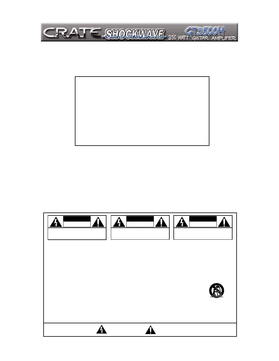 Crate Amplifiers SHOCKWAVE GT3500H User Manual | Page 2 / 8