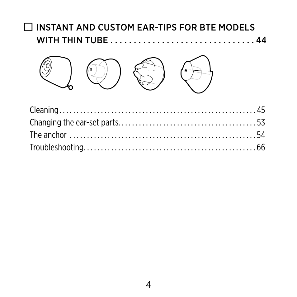 Widex Ear-sets for BTE User Manual | Page 4 / 84
