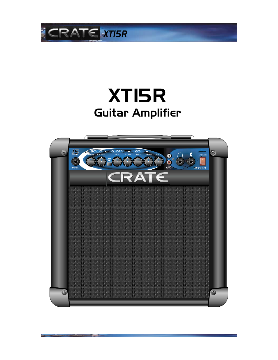 Crate Amplifiers XT15R User Manual | 4 pages