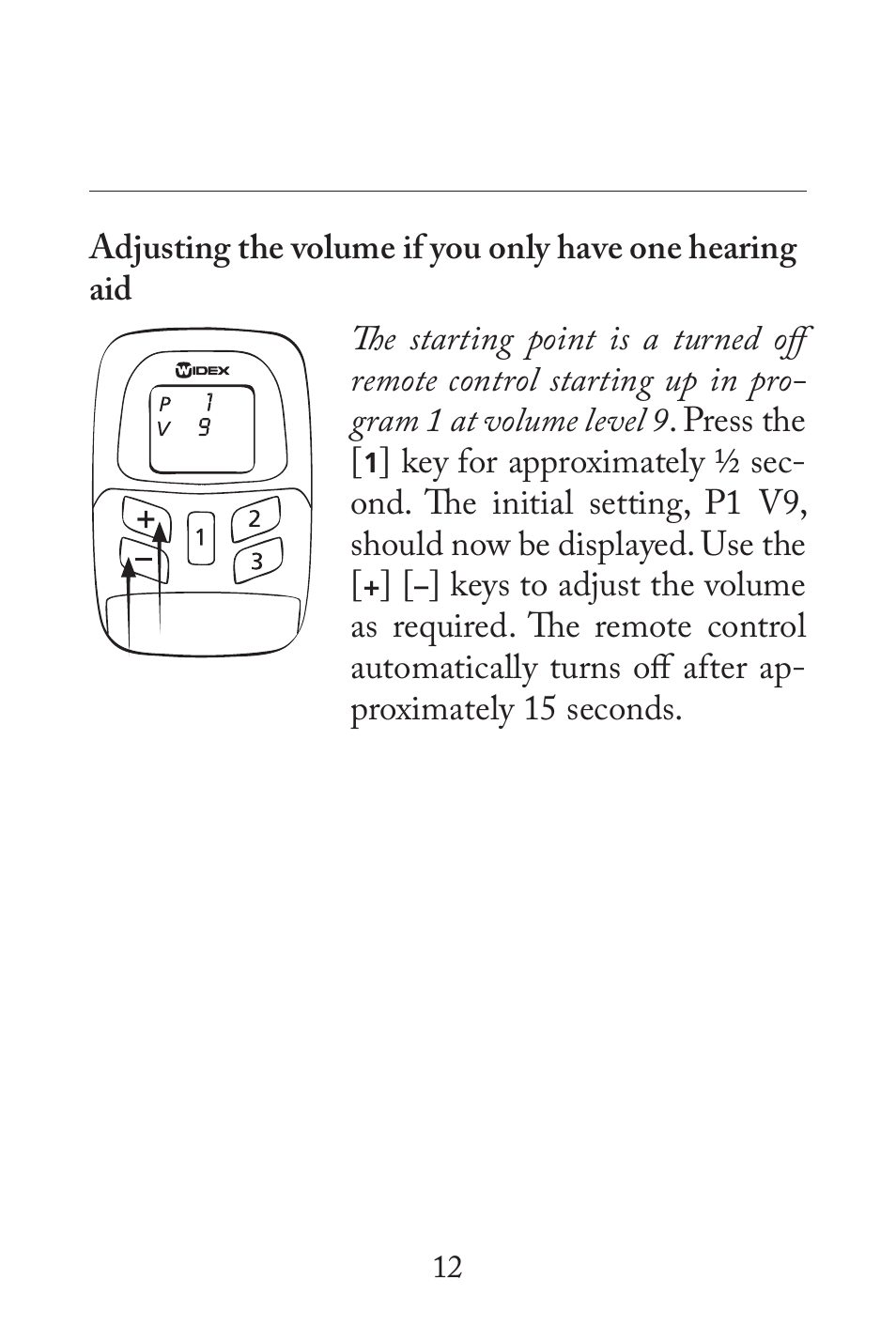 Widex RC3-1 User Manual | Page 12 / 32