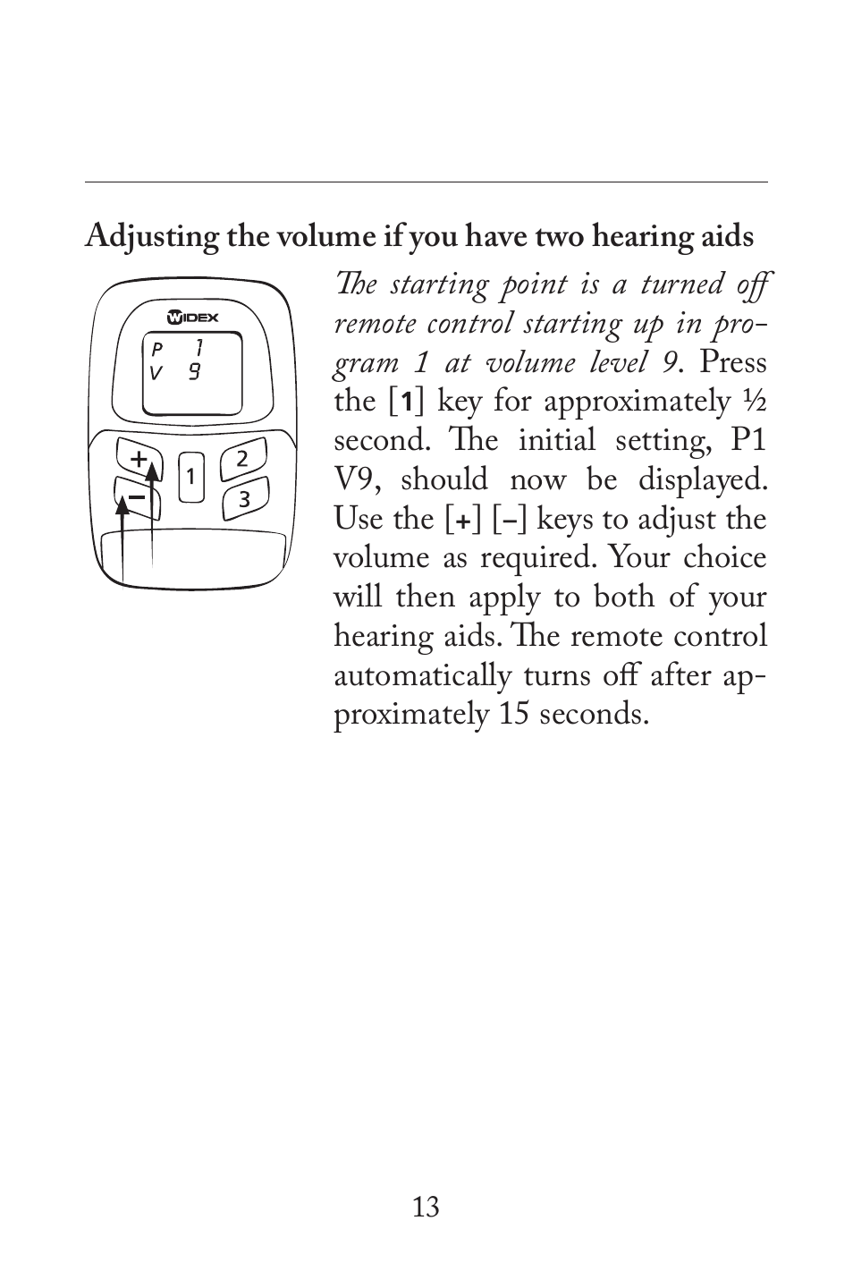 Widex RC3-1 User Manual | Page 13 / 32