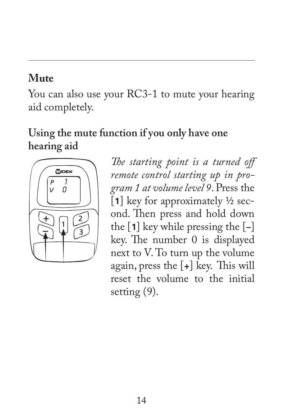 Widex RC3-1 User Manual | Page 14 / 32