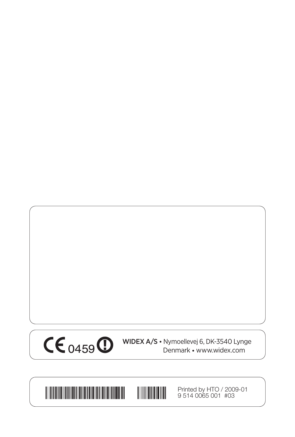 Widex RC3-1 User Manual | Page 32 / 32