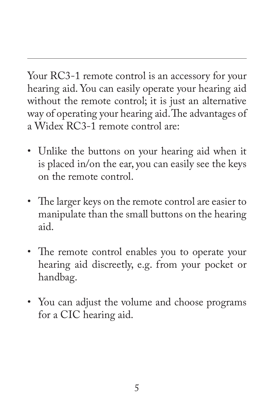 Widex RC3-1 User Manual | Page 5 / 32