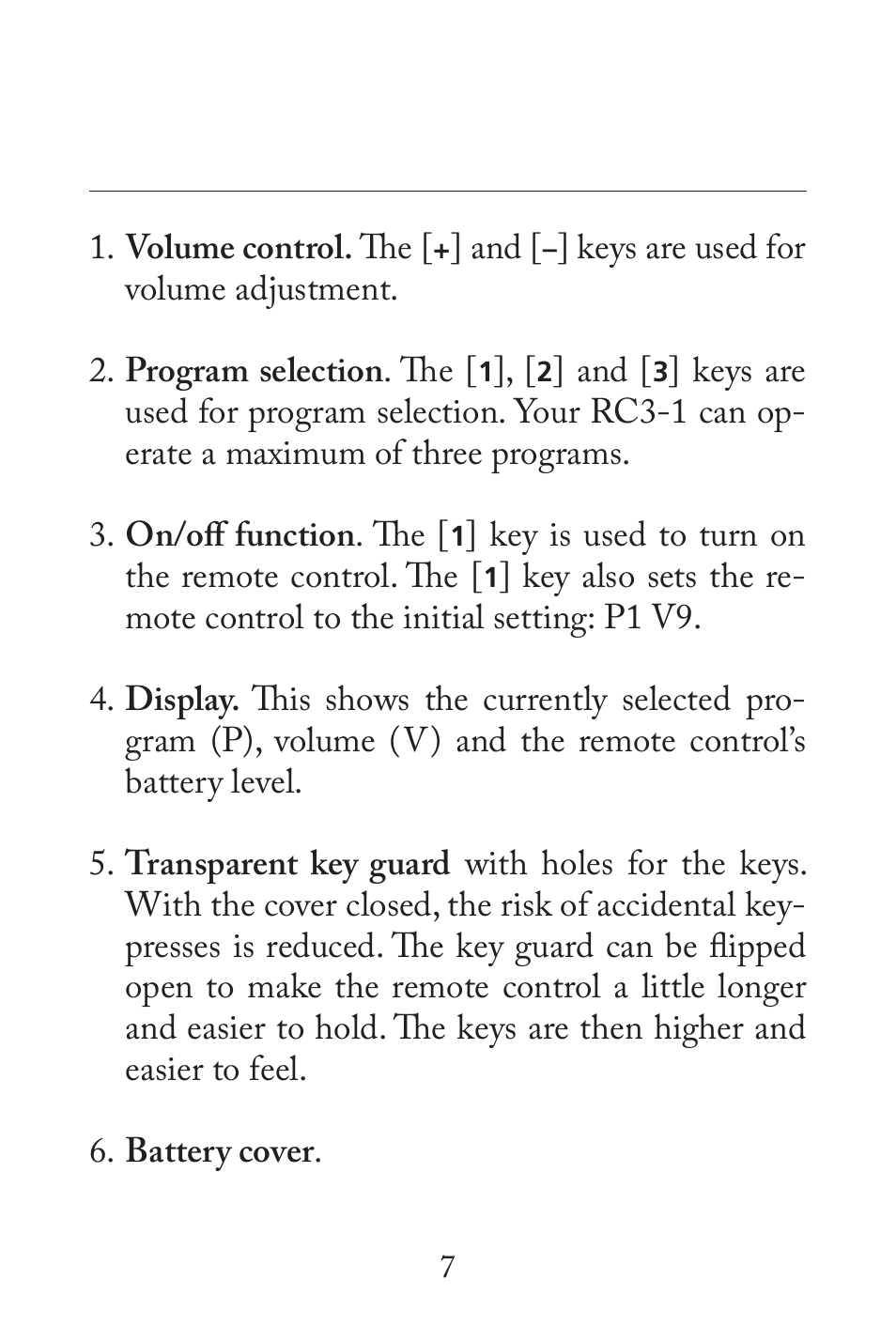 Widex RC3-1 User Manual | Page 7 / 32