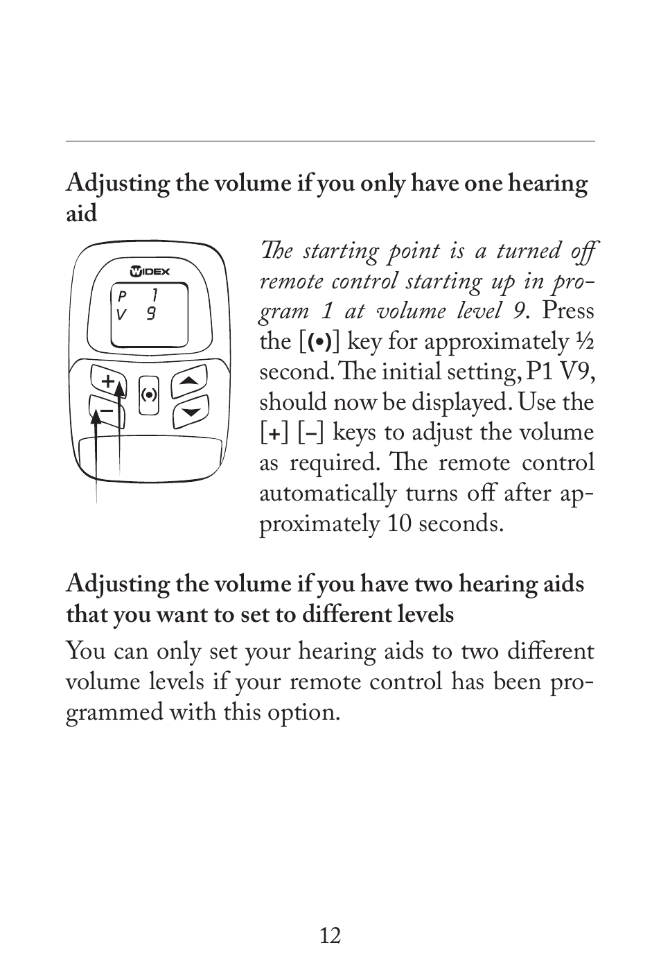Widex RC3-2 User Manual | Page 12 / 44