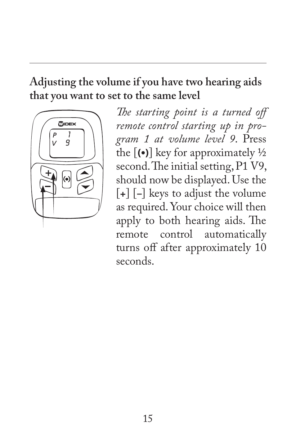 Widex RC3-2 User Manual | Page 15 / 44