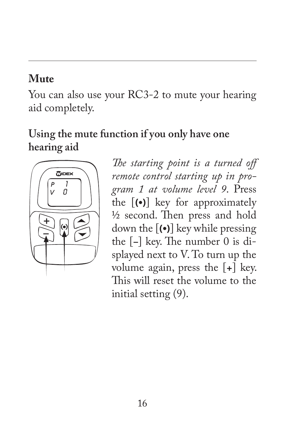 Widex RC3-2 User Manual | Page 16 / 44