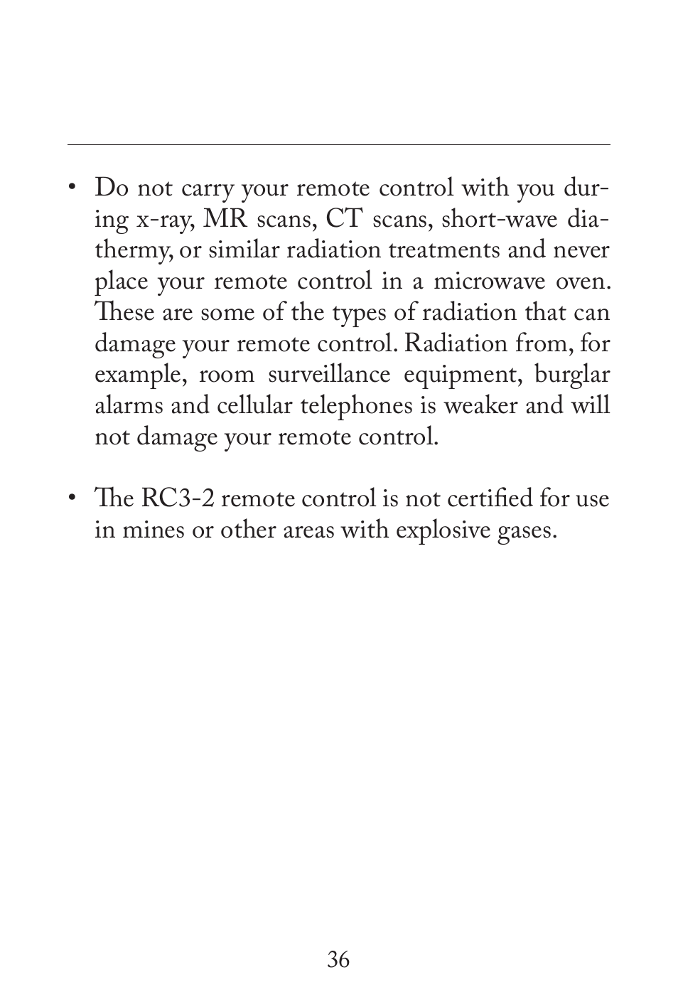 Widex RC3-2 User Manual | Page 36 / 44