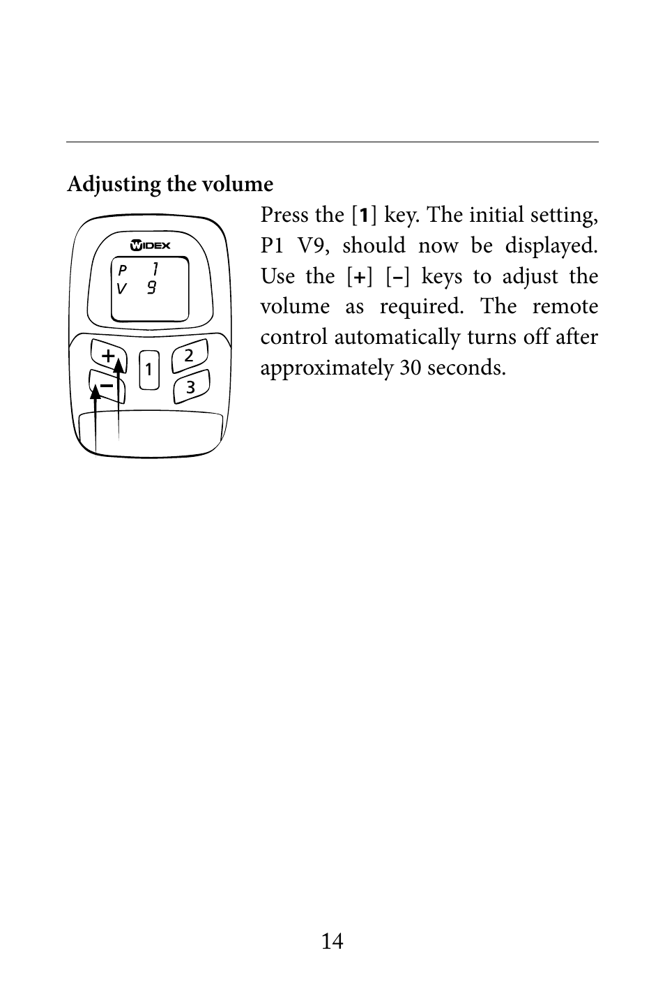 Widex RC4-1 User Manual | Page 14 / 36