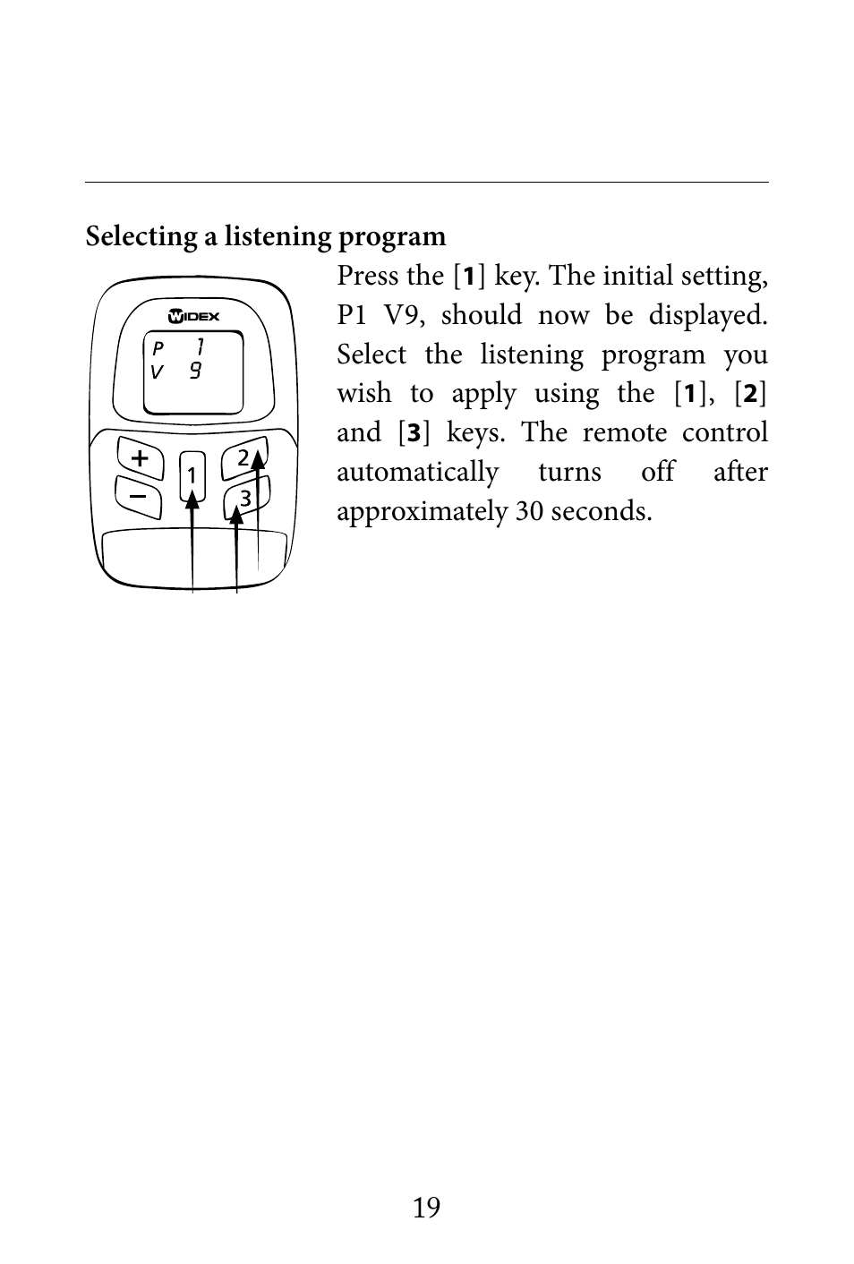 Widex RC4-1 User Manual | Page 19 / 36