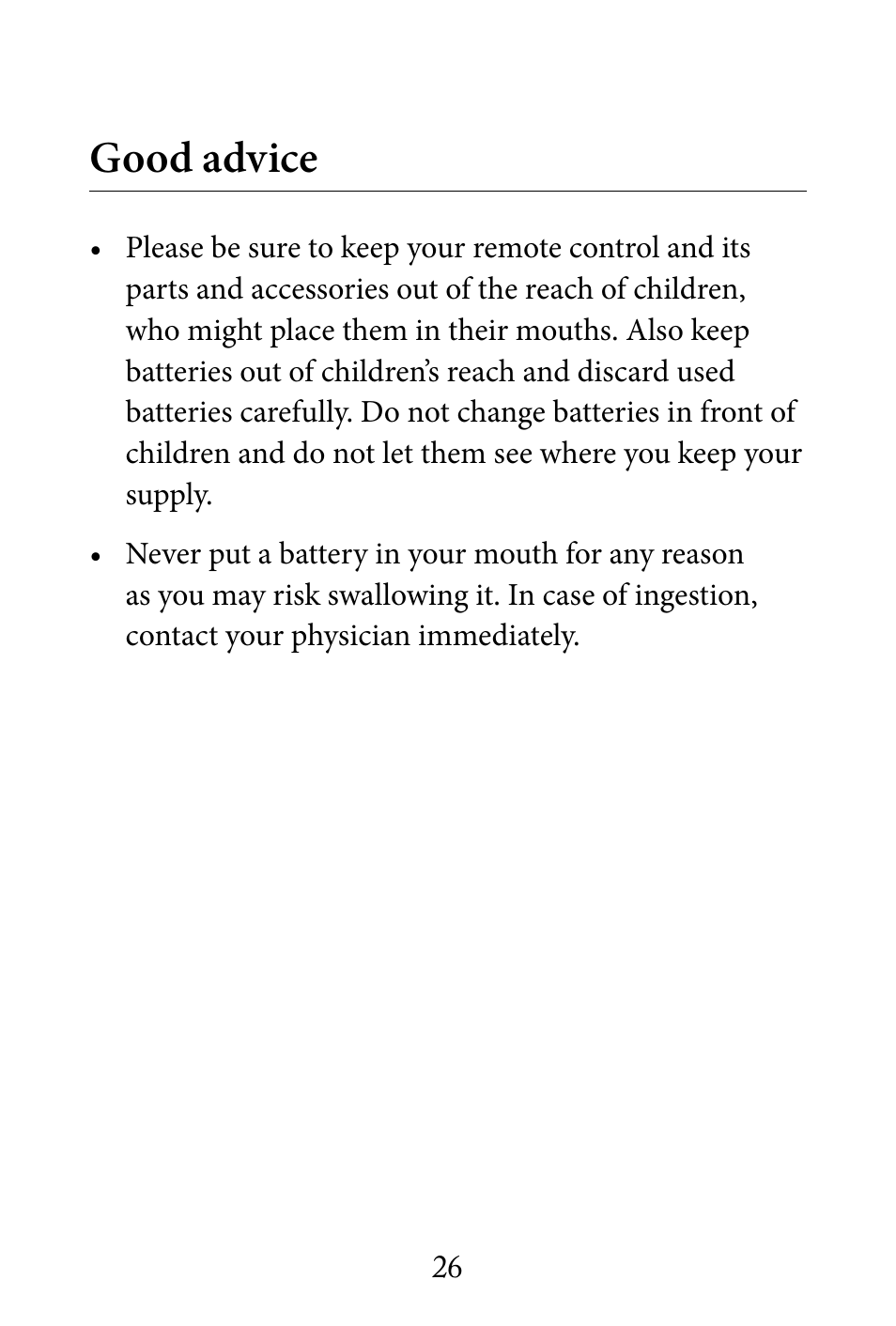 Good advice | Widex RC4-1 User Manual | Page 26 / 36