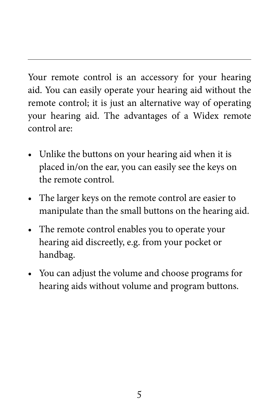 Widex RC4-1 User Manual | Page 5 / 36