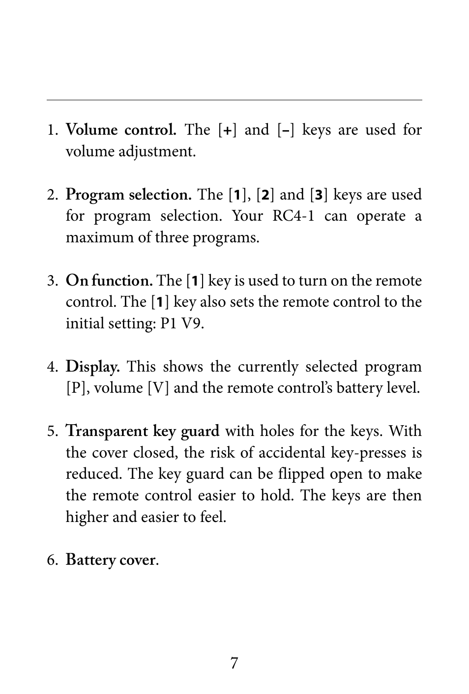 Widex RC4-1 User Manual | Page 7 / 36