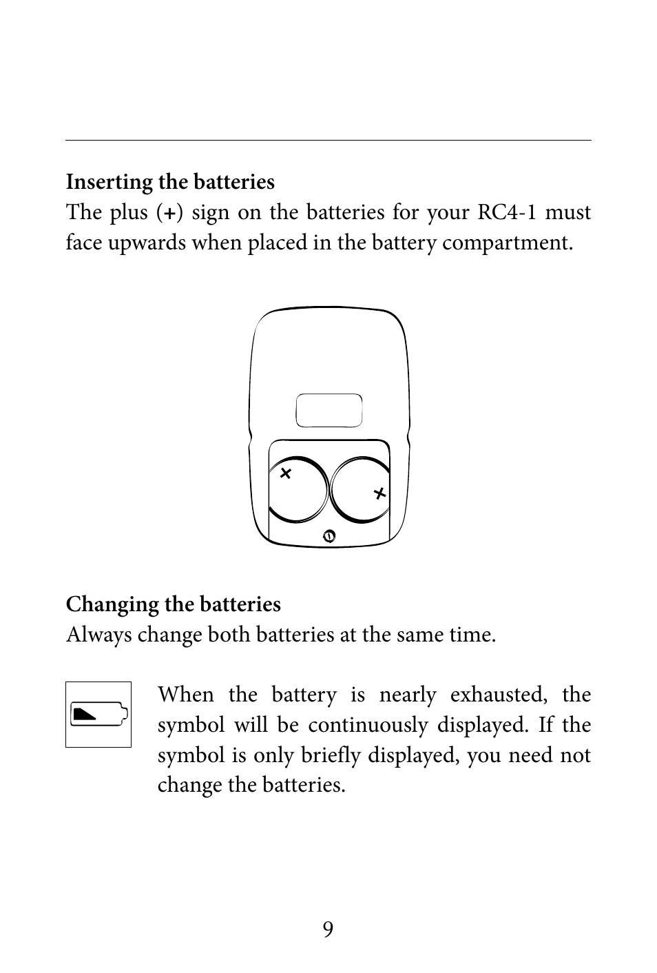 Widex RC4-1 User Manual | Page 9 / 36