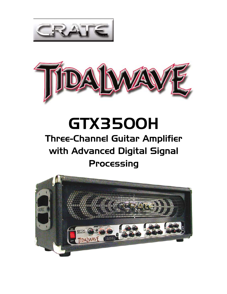 Crate Amplifiers GTX3500H User Manual | 16 pages