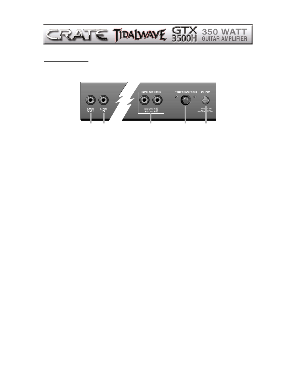 Crate Amplifiers GTX3500H User Manual | Page 6 / 16