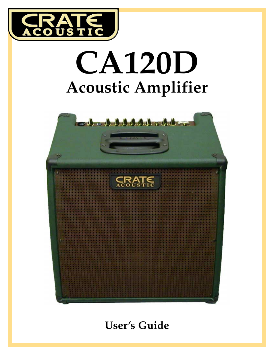 Crate Amplifiers Acoustic CA120D User Manual | 8 pages