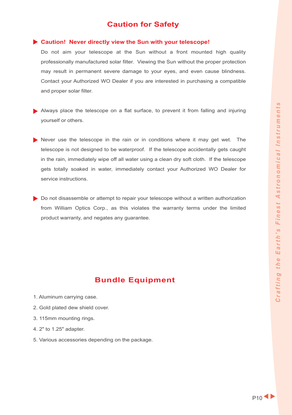 William Optics FluoroStar 110 User Manual | Page 13 / 20