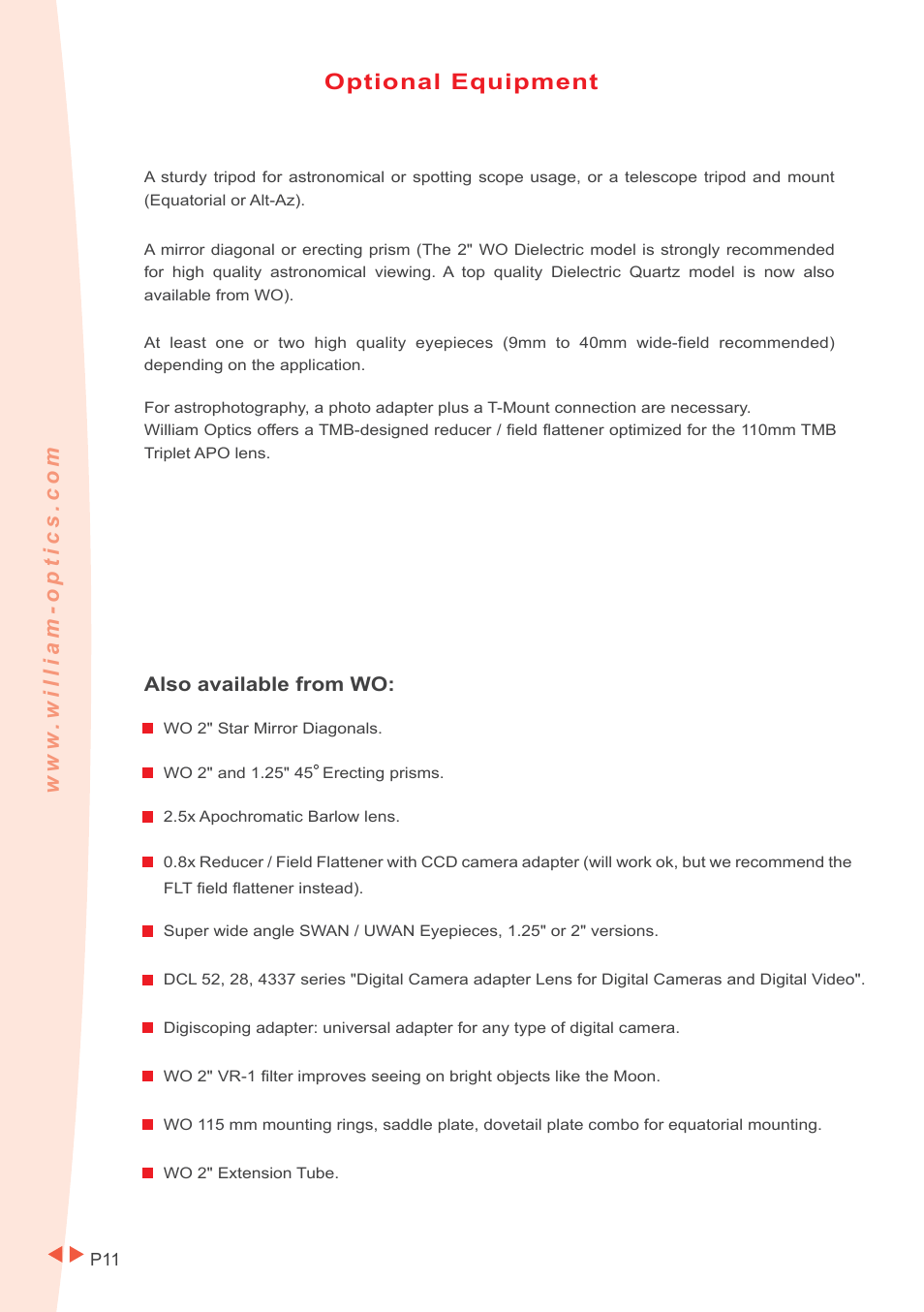 William Optics FluoroStar 110 User Manual | Page 14 / 20