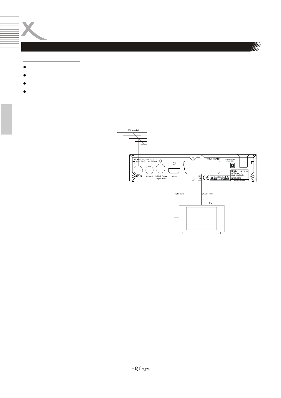 Connection | Xoro HRT 7522 SET Bedienungsanleitung User Manual | Page 46 / 104