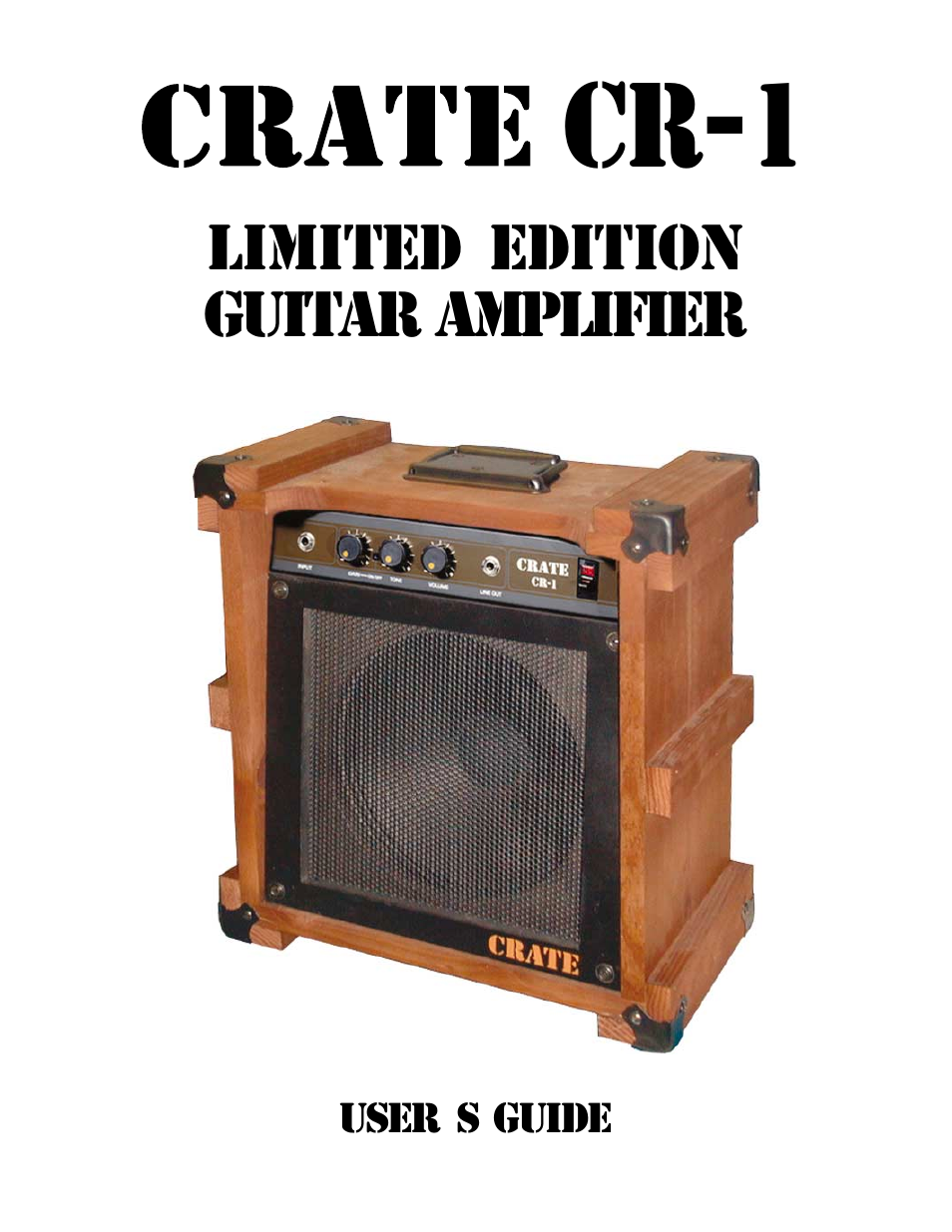 Crate Amplifiers CR-1 User Manual | 12 pages