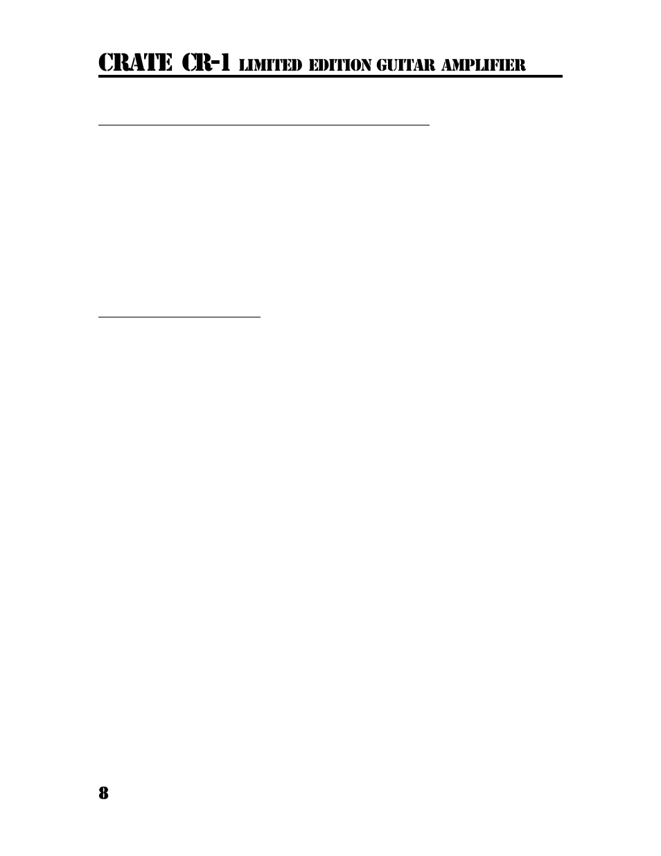 Crate cr-1 | Crate Amplifiers CR-1 User Manual | Page 8 / 12