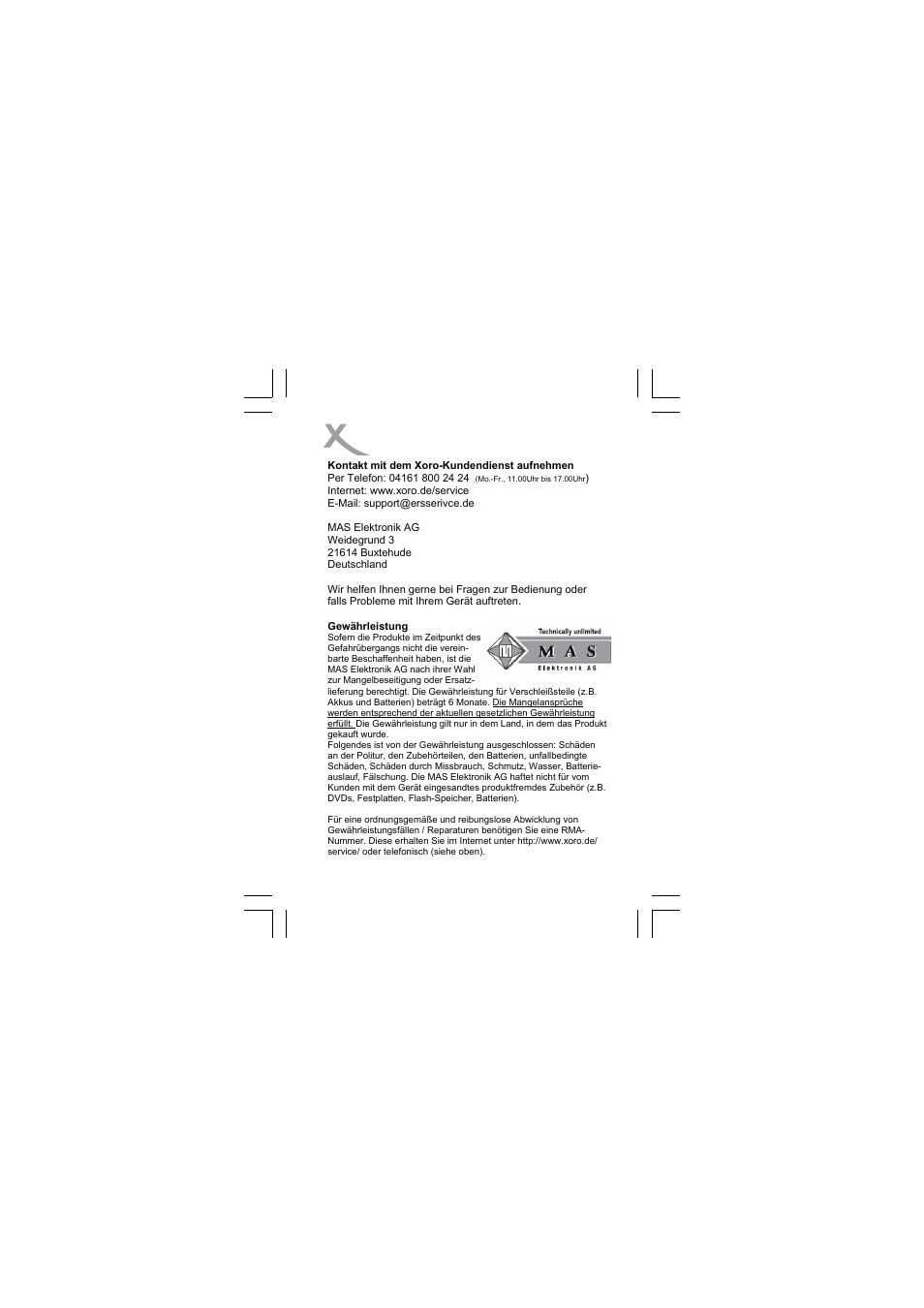 Xoro HXS 700 BT User Manual | Page 6 / 17