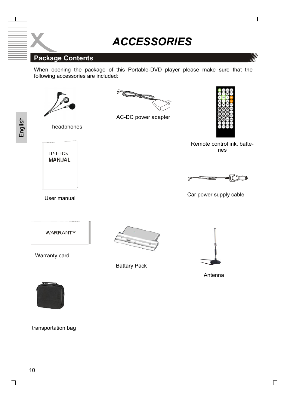 Accessories | Xoro HSD 7510 User Manual | Page 10 / 41