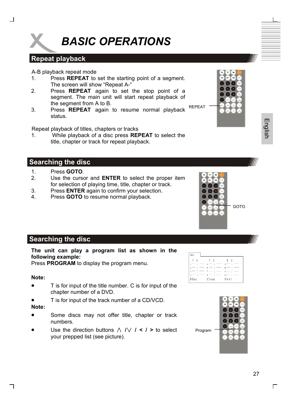 Basic operations | Xoro HSD 7510 User Manual | Page 27 / 41