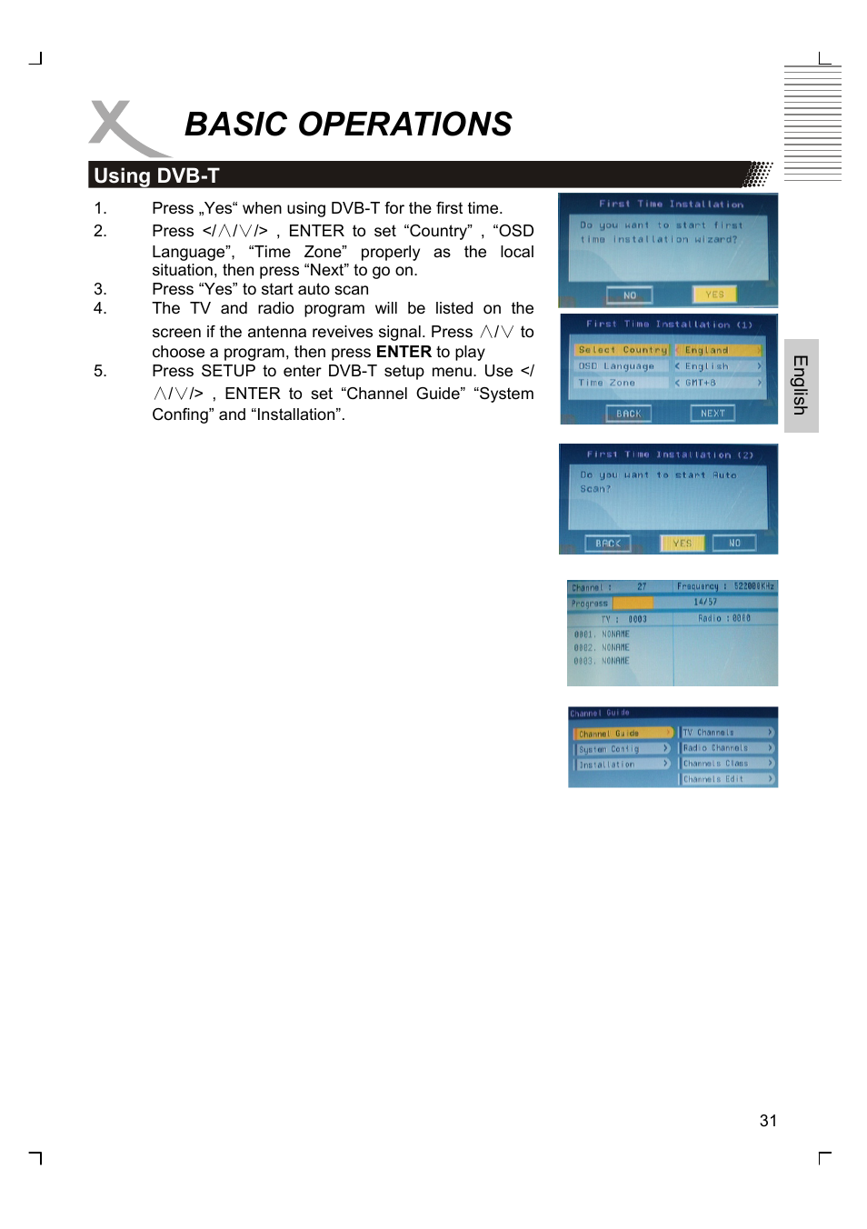 Basic operations | Xoro HSD 7510 User Manual | Page 31 / 41