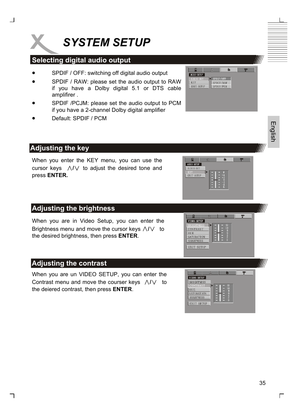 System setup | Xoro HSD 7510 User Manual | Page 35 / 41