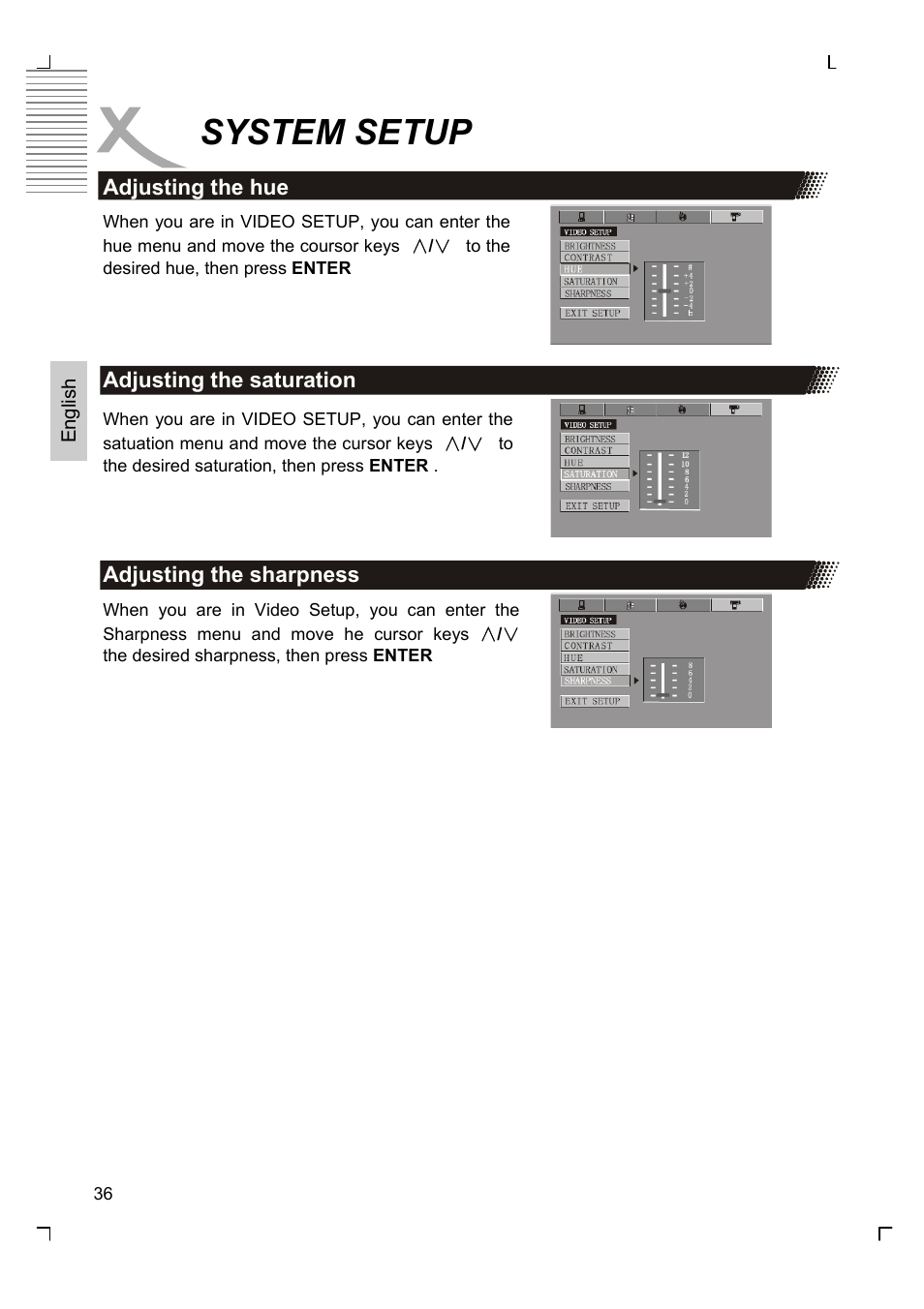 System setup | Xoro HSD 7510 User Manual | Page 36 / 41