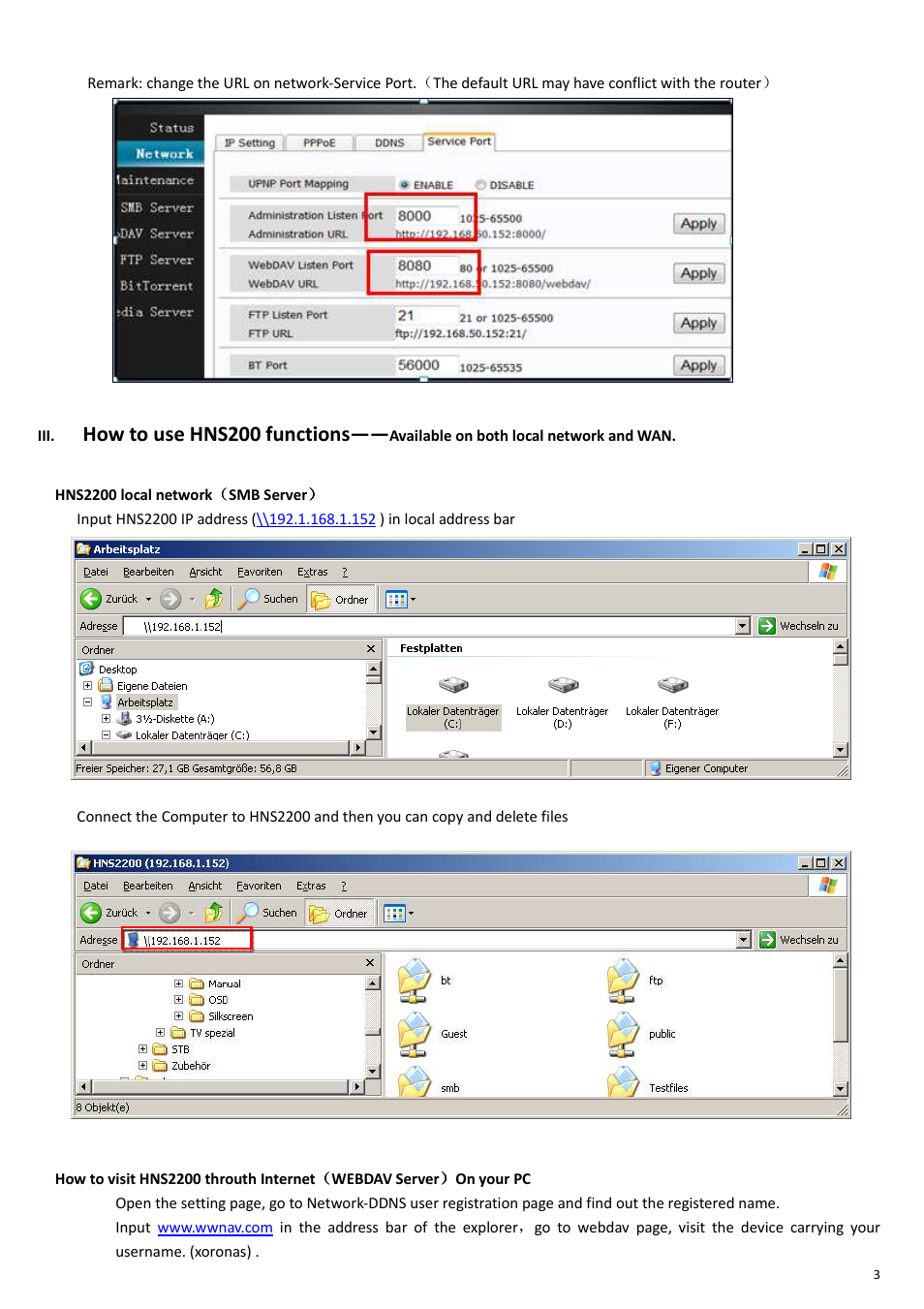 How to use hns200 functions | Xoro HNS 2200 User Manual | Page 3 / 8