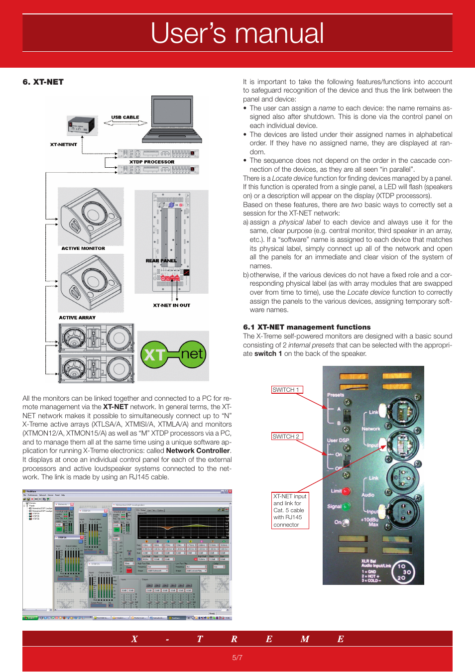 User’s manual | X-Treme Audio Monitor Line User Manual | Page 5 / 7