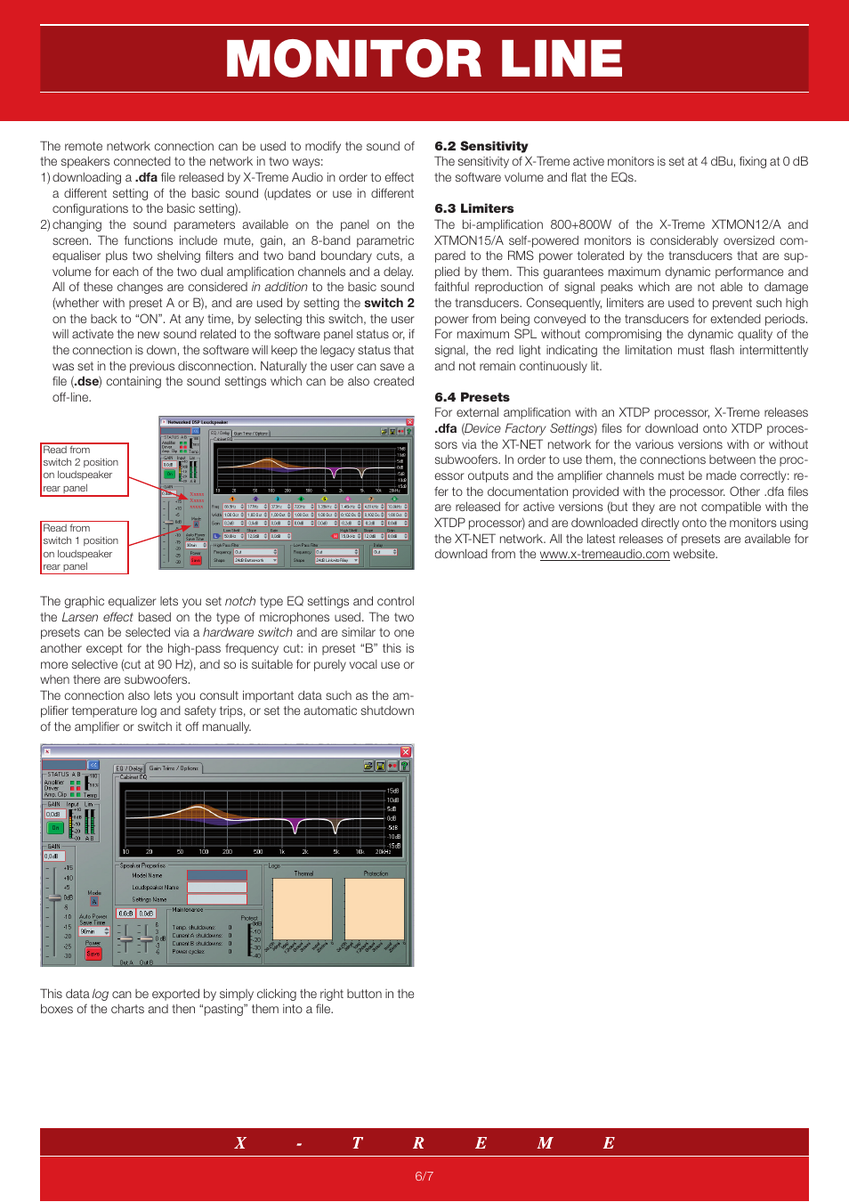 Monitor line | X-Treme Audio Monitor Line User Manual | Page 6 / 7