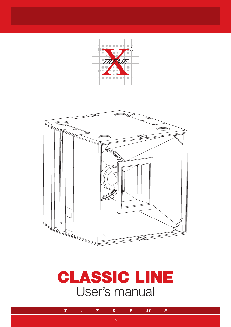 X-Treme Audio Classic Line User Manual | 7 pages