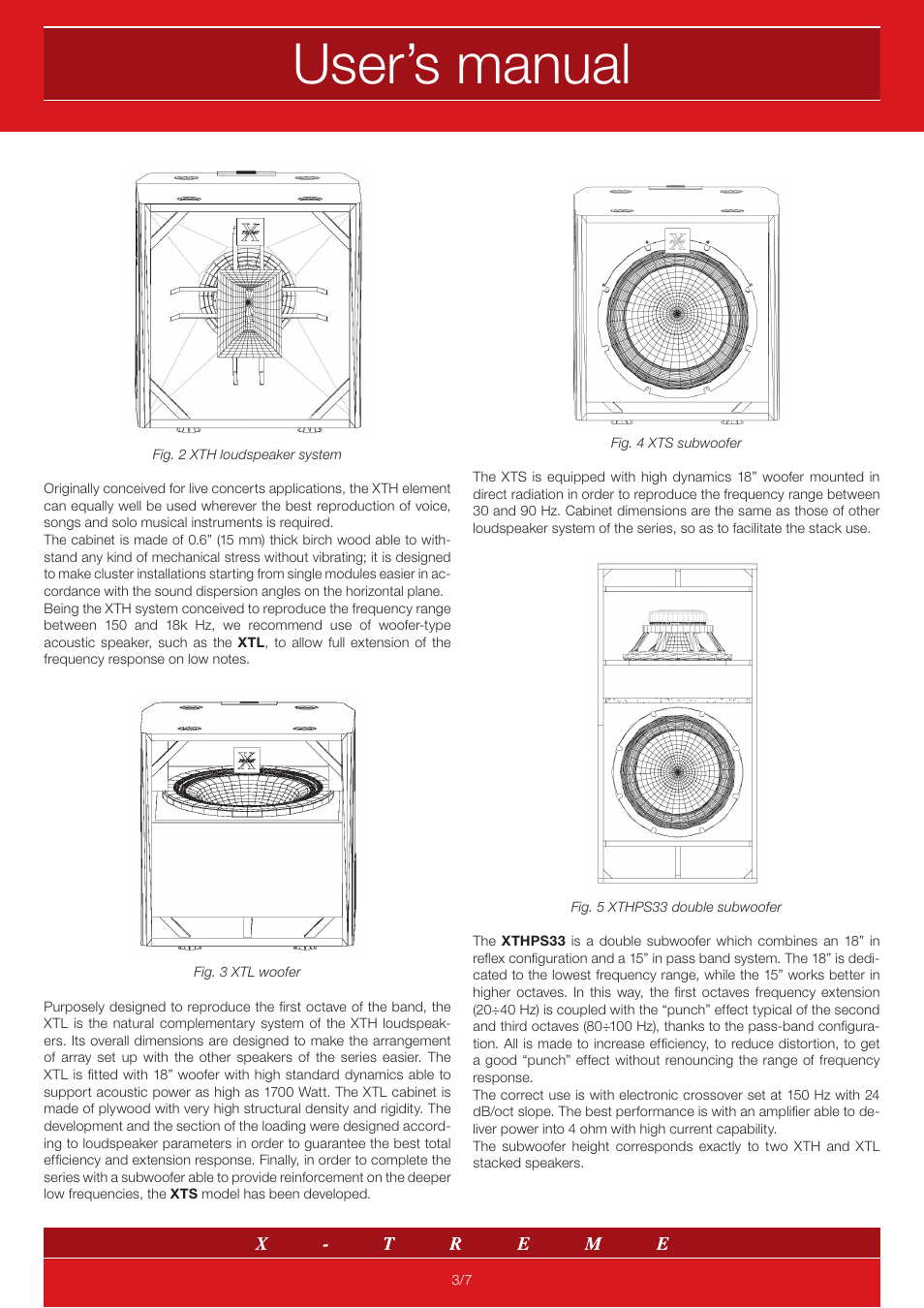 User’s manual | X-Treme Audio Classic Line User Manual | Page 3 / 7