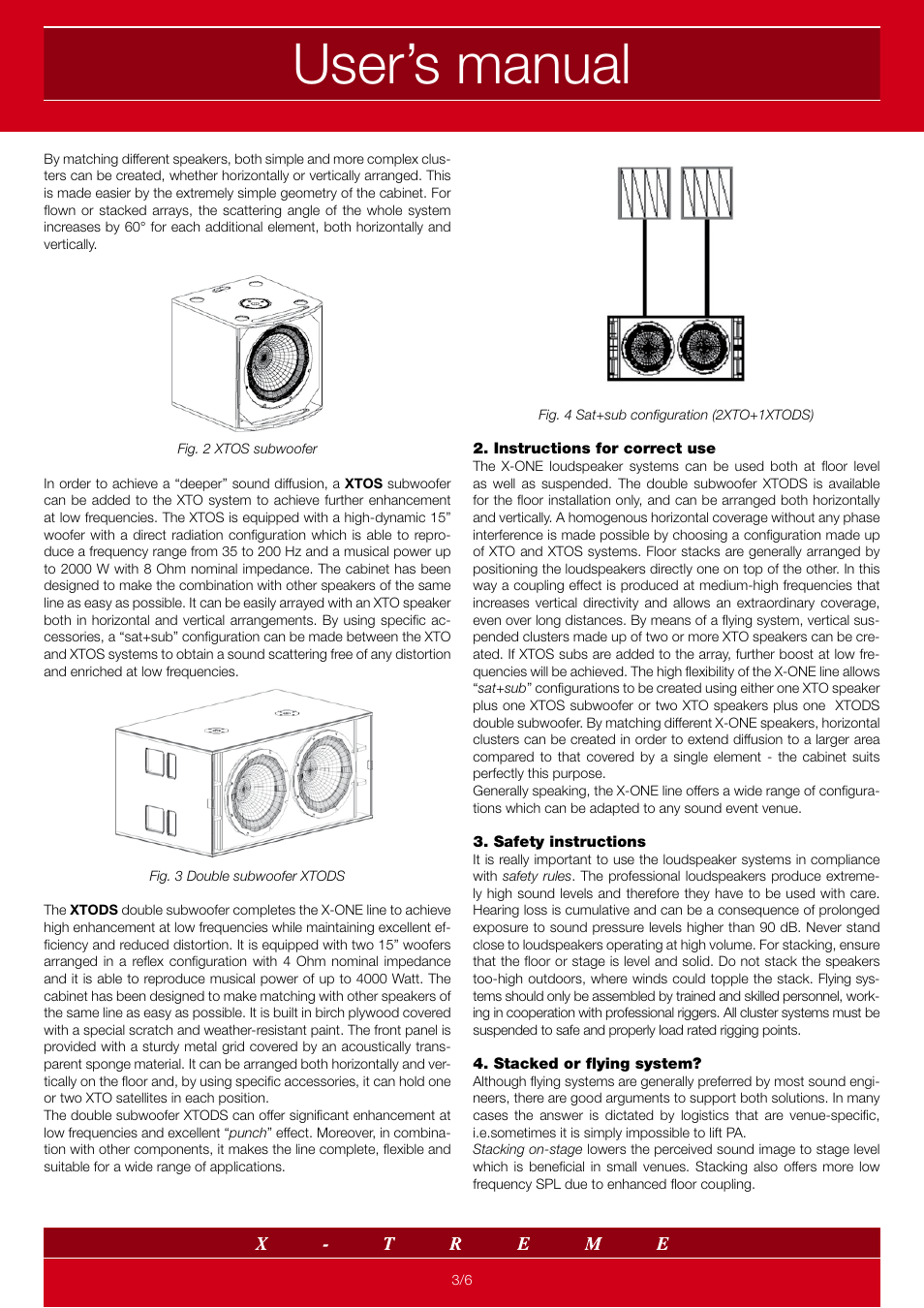 User’s manual | X-Treme Audio X-ONE User Manual | Page 3 / 6