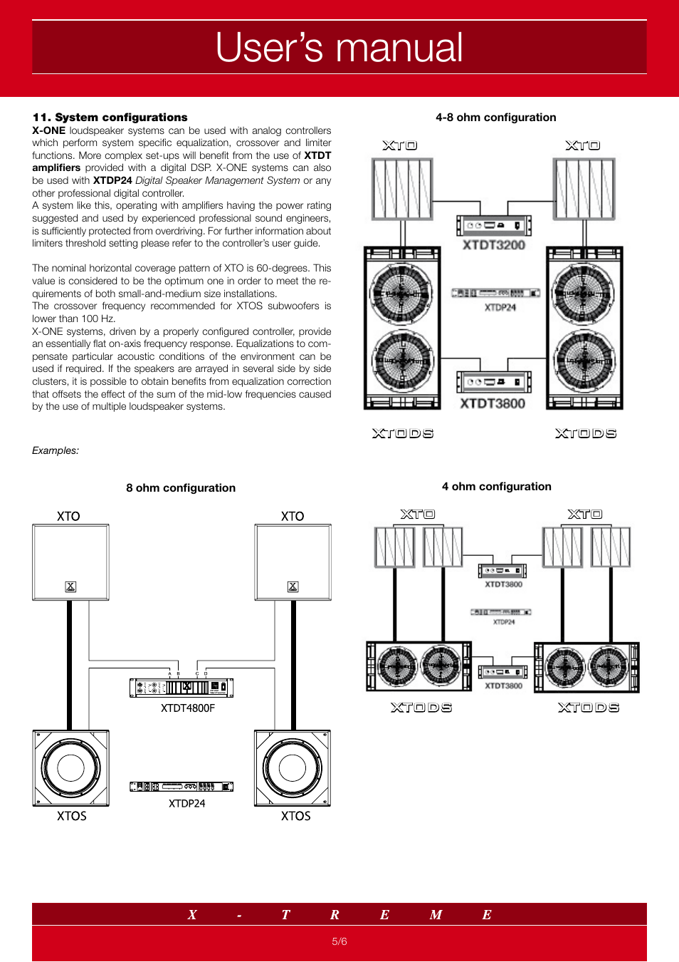 User’s manual | X-Treme Audio X-ONE User Manual | Page 5 / 6