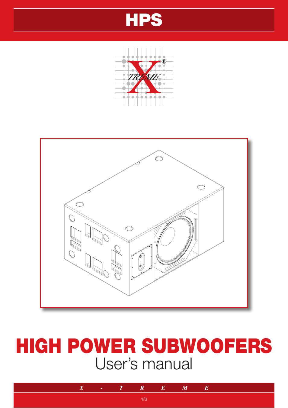 X-Treme Audio HPS User Manual | 6 pages