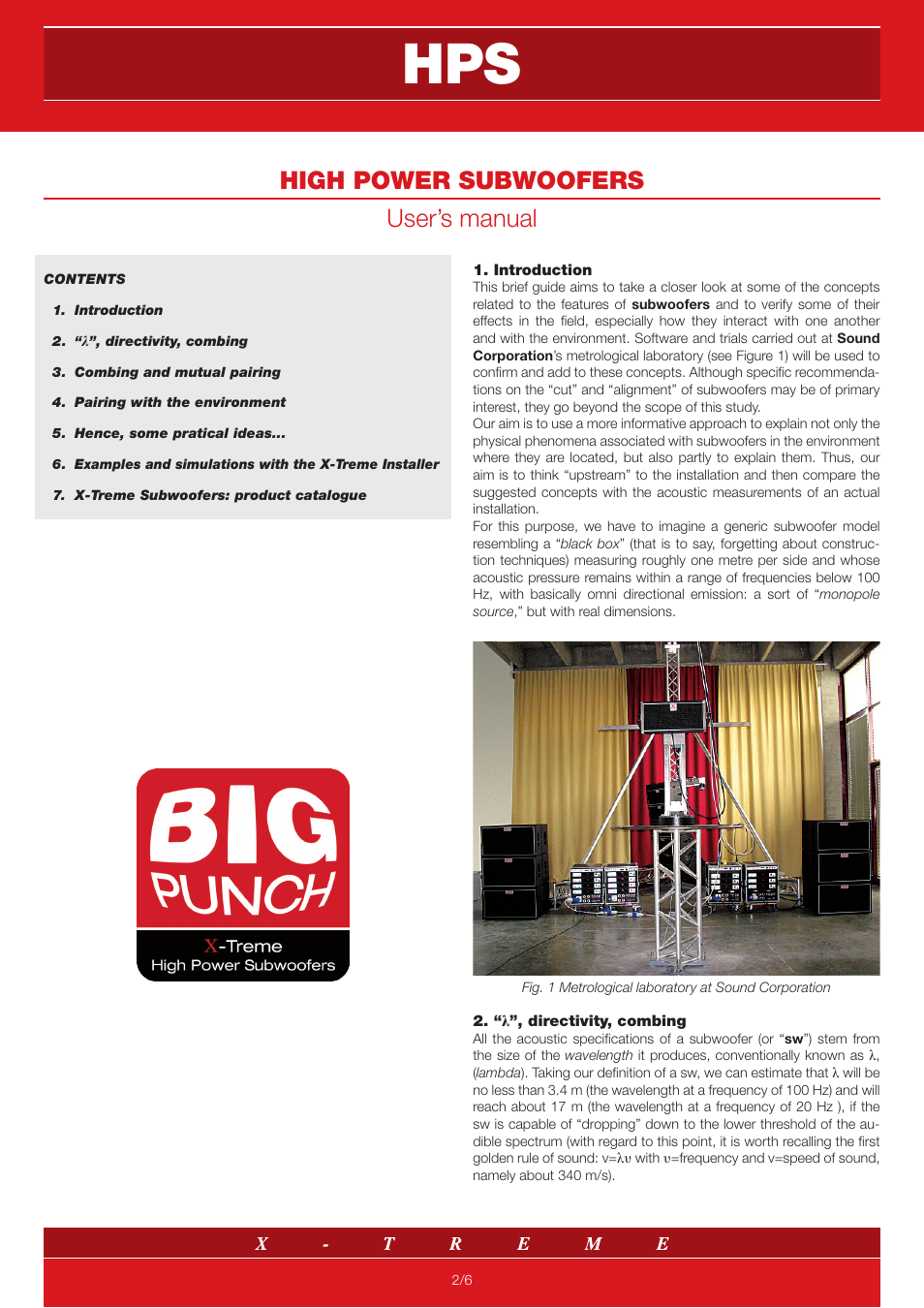 High power subwoofers user’s manual | X-Treme Audio HPS User Manual | Page 2 / 6