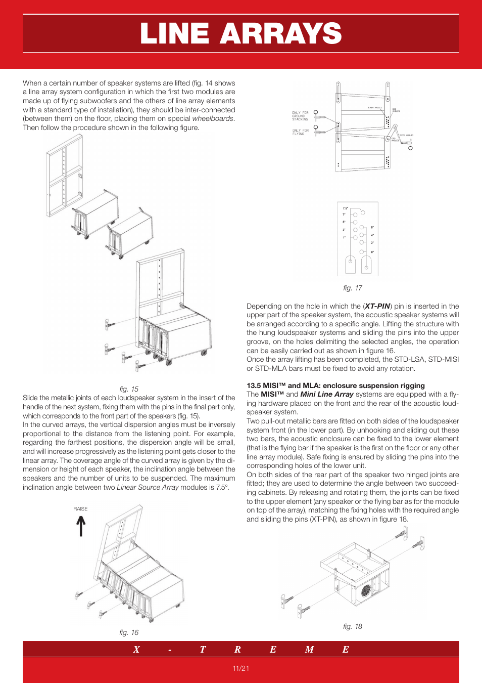 Line arrays | X-Treme Audio MISI User Manual | Page 11 / 21